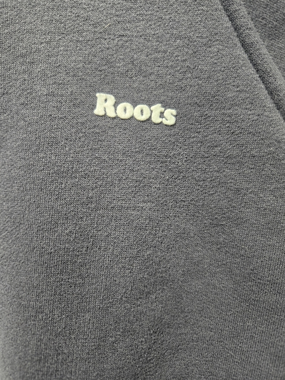 Roots Blue Grey Crewneck Sweatshirt Cropped- Women's Small - Picture 4 of 7